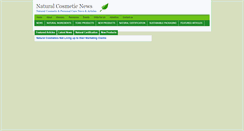 Desktop Screenshot of naturalcosmeticnews.com